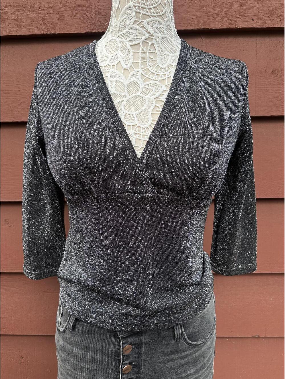 Y2K Jalate Sparkle Wrap Top